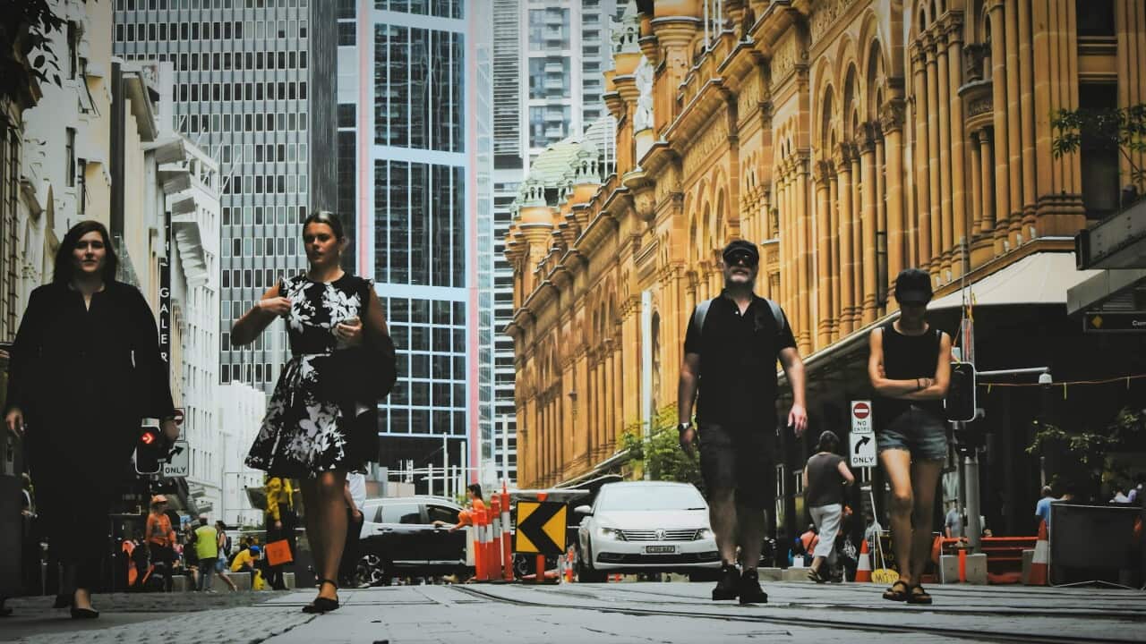 An image of shoppers' walking along a street.