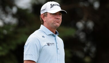Watch: Lucas Glover removes shoes before picking ball out of hole