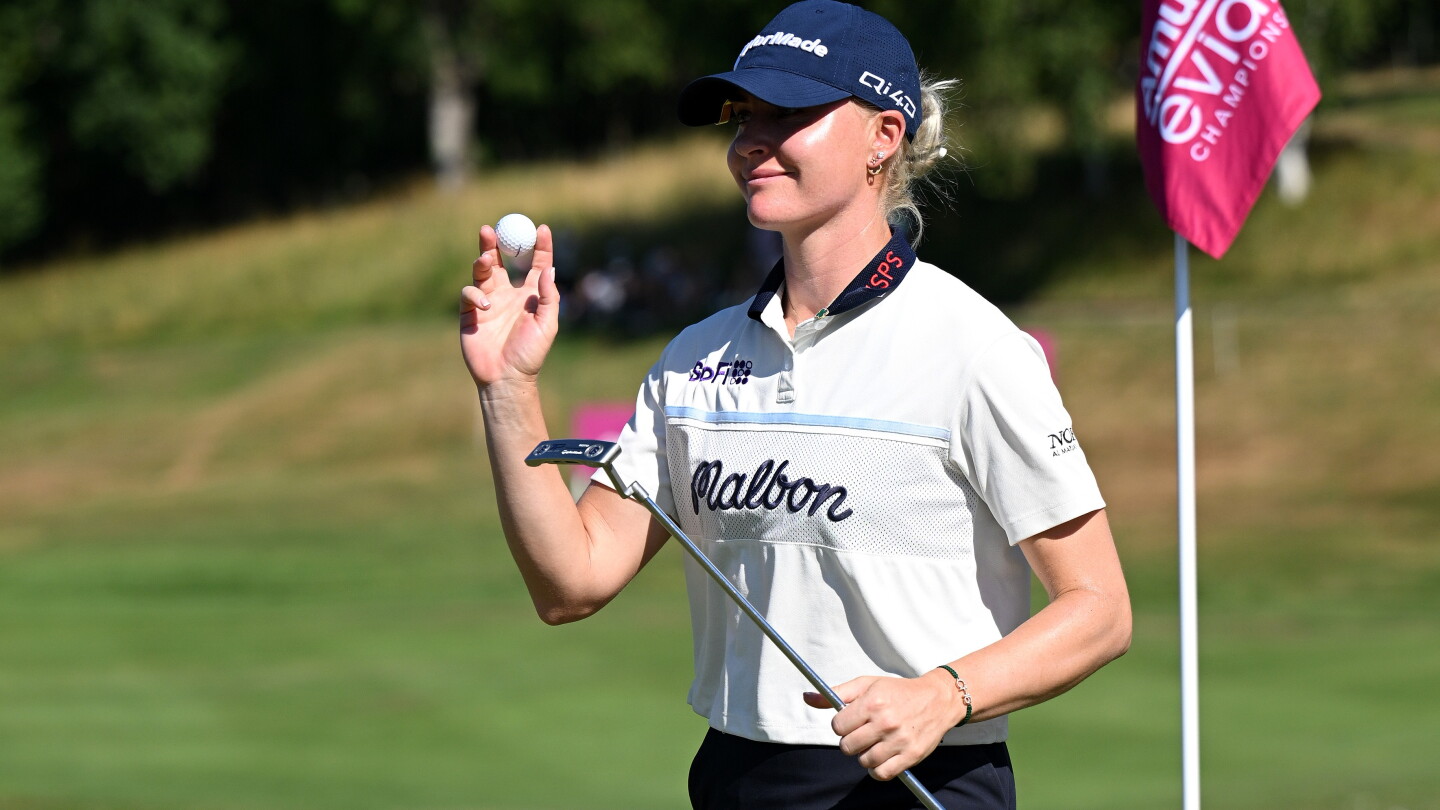 Ice cream inspiration? Charley Hull feigns indulgence at Evian, cards 5-under 66