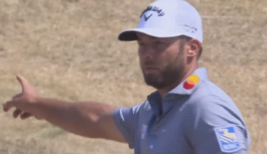British Open 2026: Watch Sam Burns hole out from bunker to match men’s major scoring record at Royal Birkdale – Australian Golf Digest