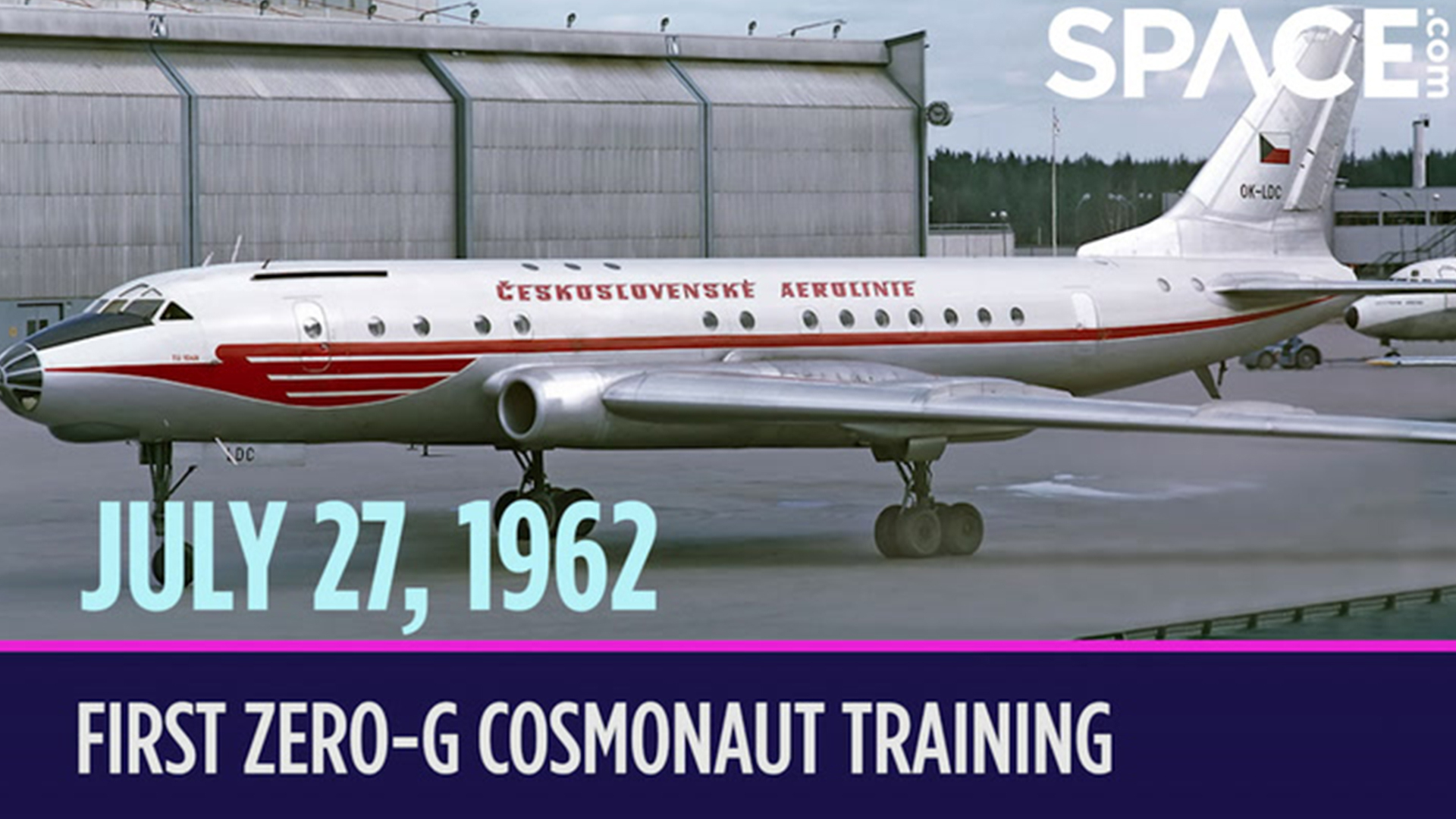 A Soviet Tupolev Tu-104 jetliner