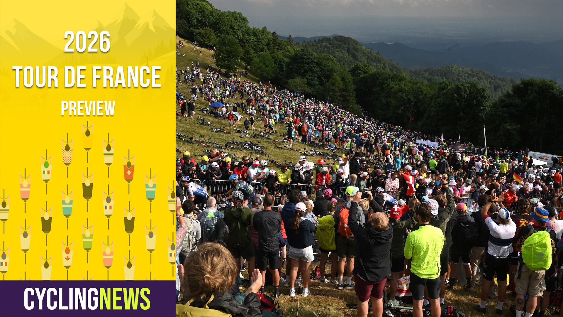 The fans out to watch the Tour de France