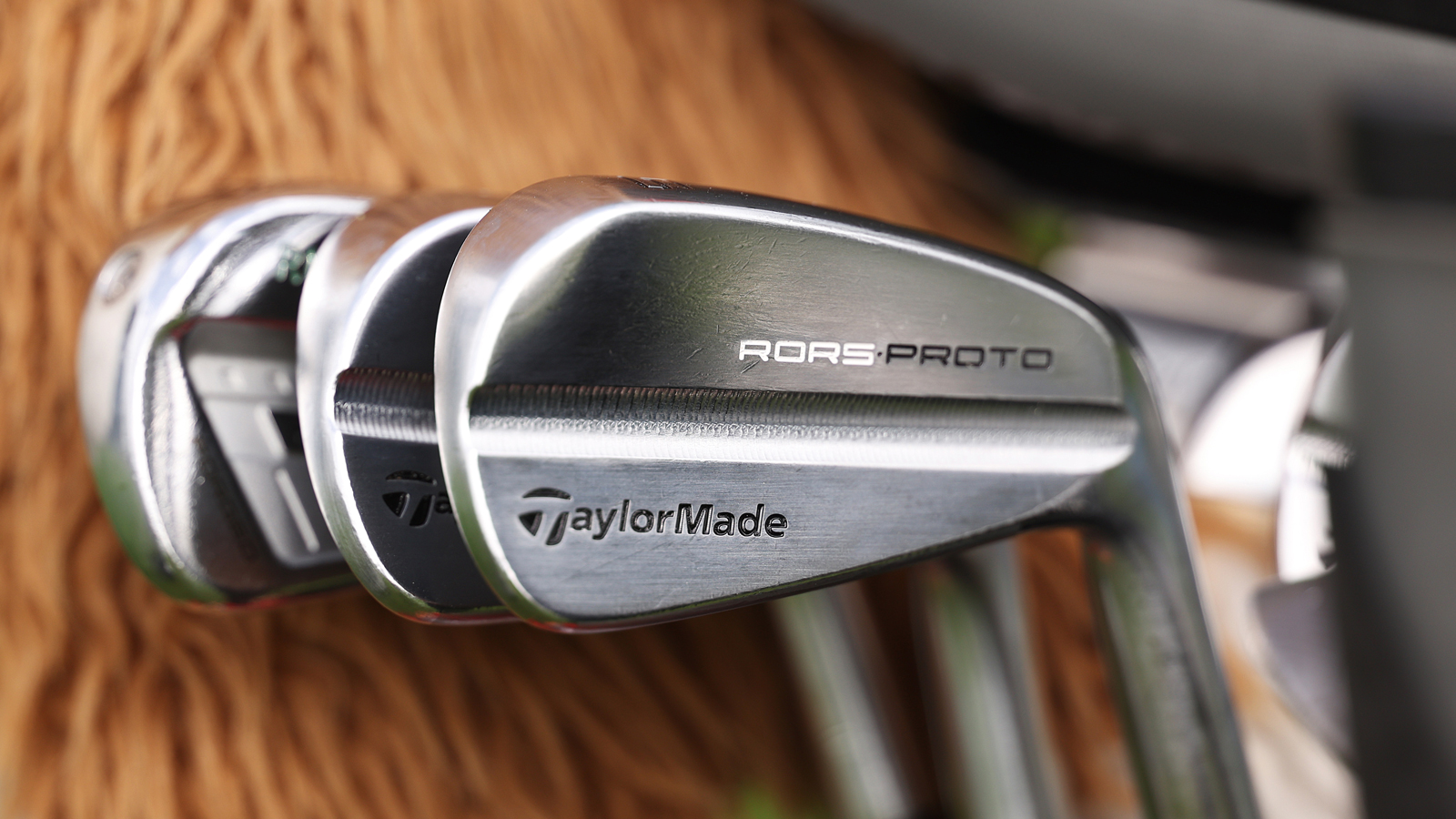 A close-up of Rory McIlroy's irons
