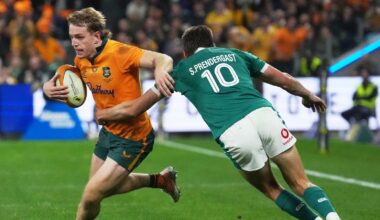 Ireland scores late try to beat Australia 33-31 at Nations Championship match in Sydney