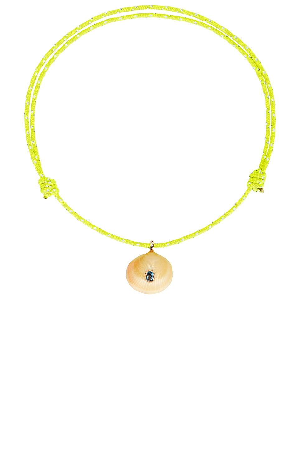 DEZSO BY SARA BELTR&Aacute;N Anandara Oval Kyanite Charm Surf Cord Necklace