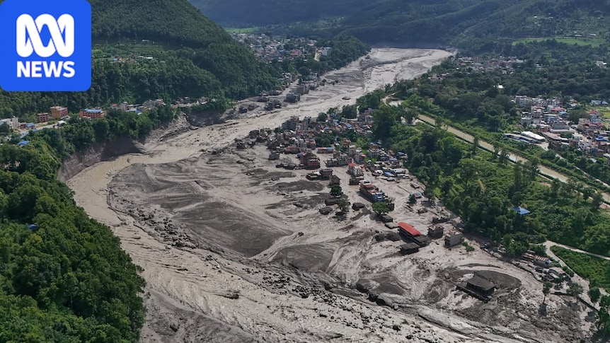 At least one Australian missing after flash flood in Nepal kills at least 95