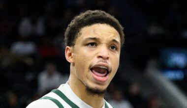 Milwaukee Bucks guard Ryan Rollins (13) reacts during the second half against the Los Angeles Clippers at Intuit Dome on Mar 23, 2026.