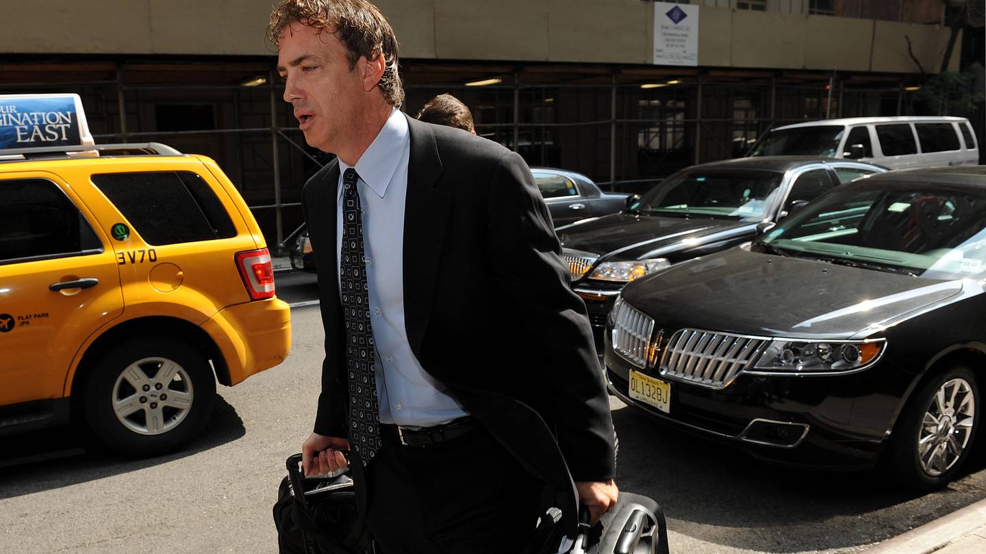 Jun 27, 2013; New York, NY, USA; Colorado Avalanche executive vice president of hockey operations Joe Sakic arrives at the Westin Hotel for the NHL Board of Governors meeting. Mandatory Credit: Joe Camporeale-USA TODAY Sports