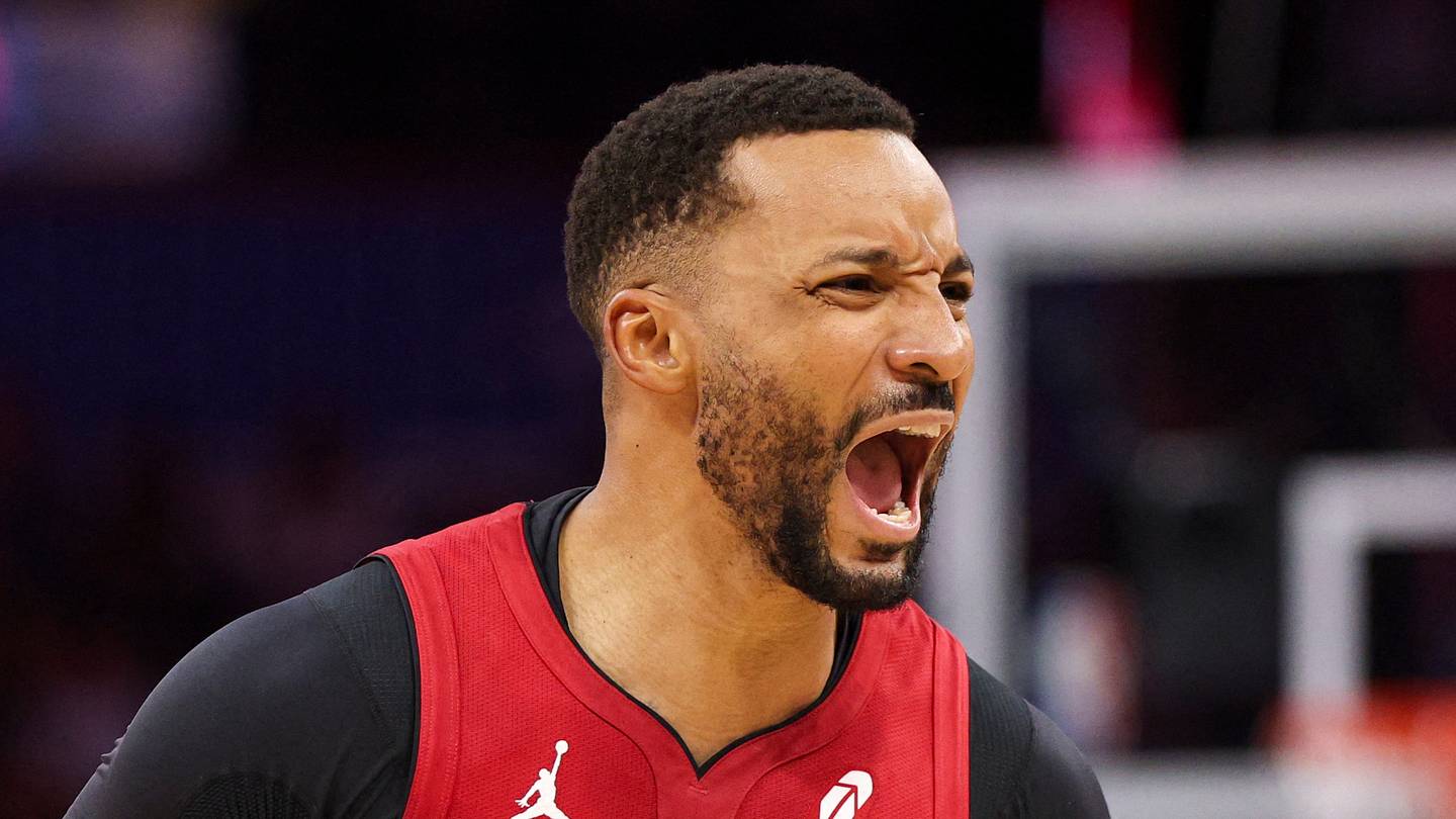 Dec 5, 2025; Orlando, Florida, USA; Miami Heat guard Norman Powell (24) reacts after a basket against the Orlando Magic in the second quarter at Kia Center. Mandatory Credit: Nathan Ray Seebeck-Imagn Images