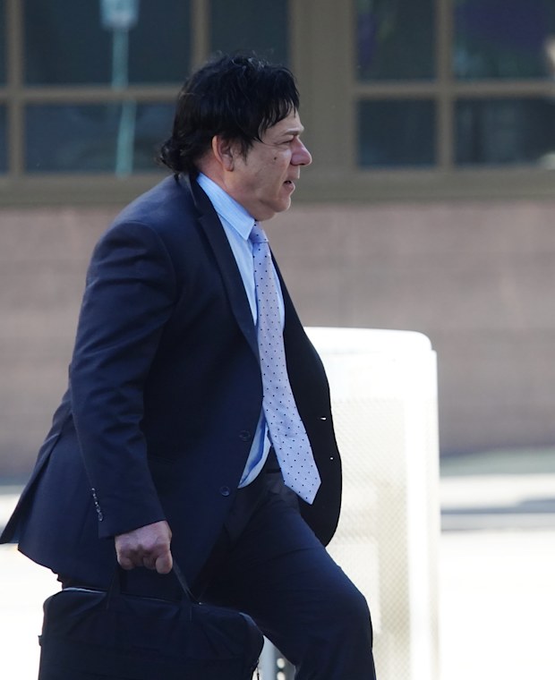 Ralph Carr, principal of Ralph Carr Management, arrives at the County Court on Wednesday 22 July 2026. Photo: THE AGE / Luis Enrique Ascui
