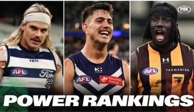 AFL 2026, Power Rankings after Round 21