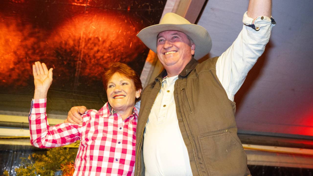 Pauline Hanson and Barnaby Joyce hit Victorian battlegrounds as One Nation unveils new candidates