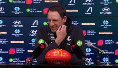 AFL news 2026: Josh Fraser press conference after Carlton win over St Kilda, chances of interim coach winning permanent Blues coaching role