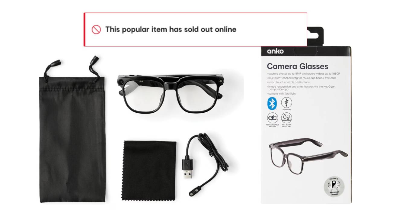 Kmart's $89 smart glasses sell out as shoppers adopt camera tech
