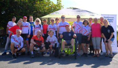 ‘Community lightens any burden’: Parkinson’s cycling tour sets off from Victoria