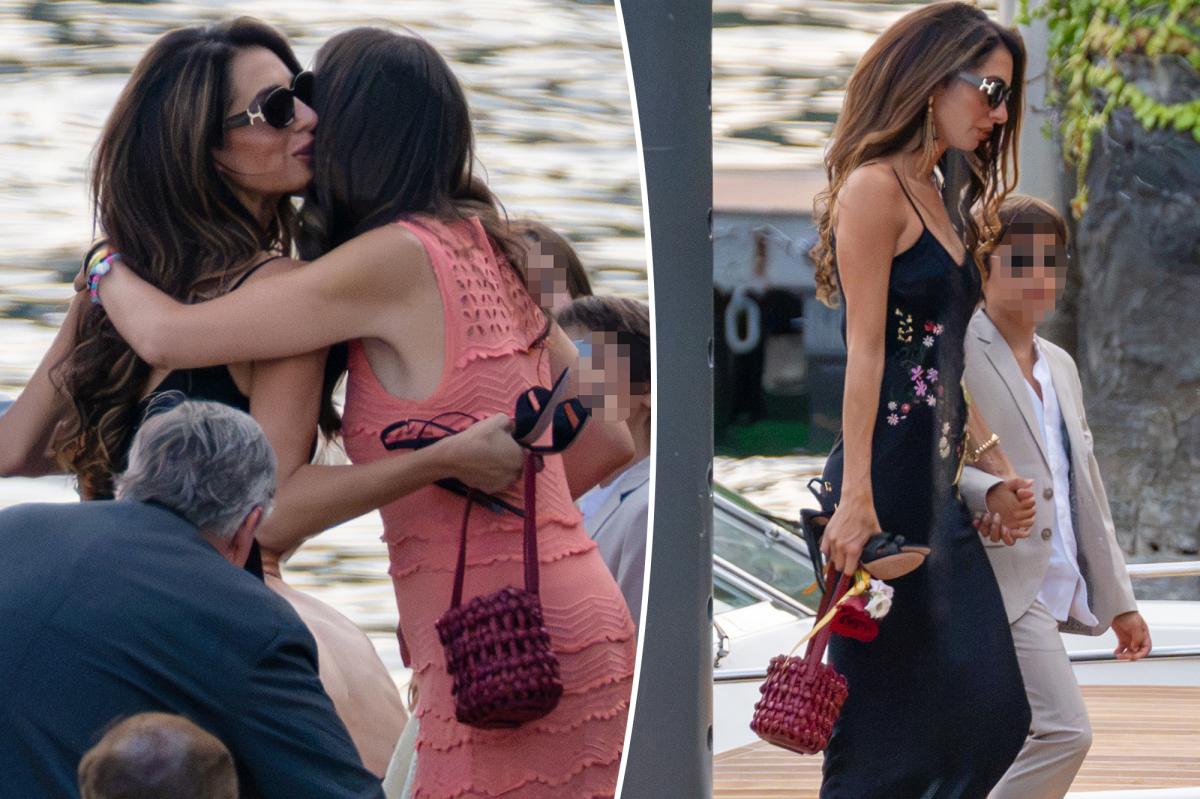 We're digging Amal Clooney's 'flower pot' bag — shop the look