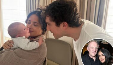 Salma Hayek is officially a grandma after stepson François Pinault Jr. welcomed first baby