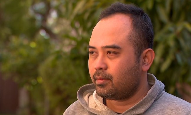 Her husband Agung Purwanto speaking with 7NEWS.