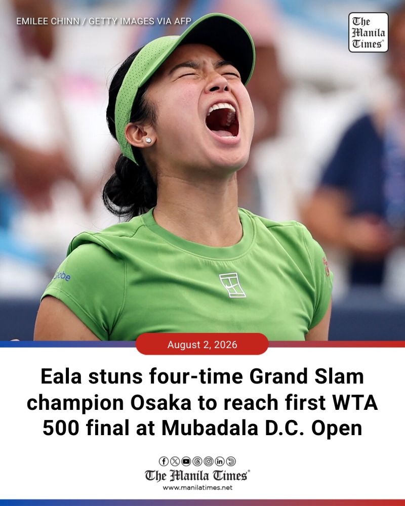 MANILA, Philippines — Filipino tennis ace Alex Eala ousted former world No. 1 Naomi Osaka, 6-4, 6-2, to reach her first 500 WTA Tour final at the Mubadala D.C. Open at the William H.G. FitzGerald…