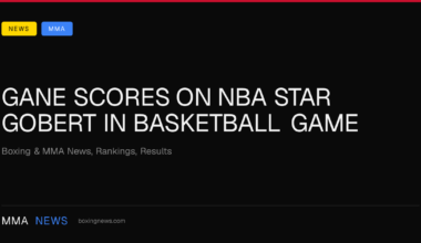 Gane Scores On NBA Star Gobert In Basketball Game