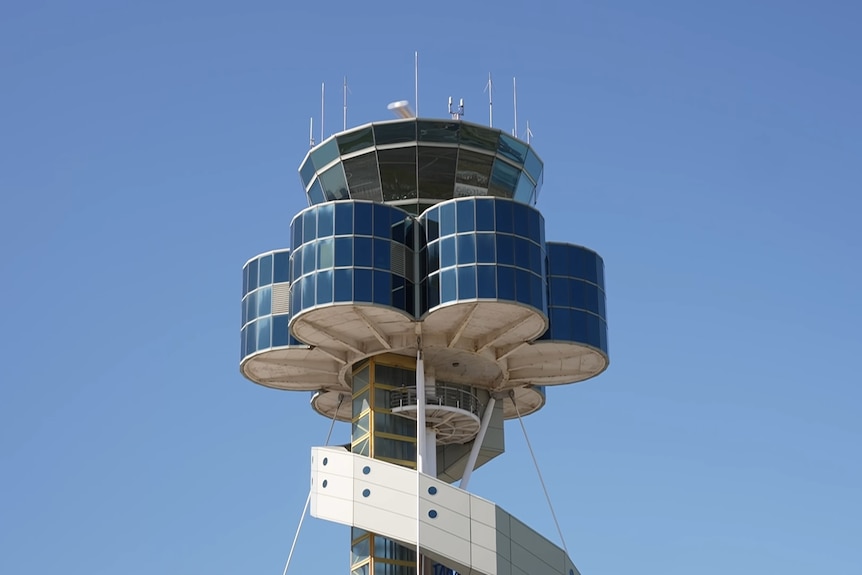 An air traffic tower at Sydney Airport