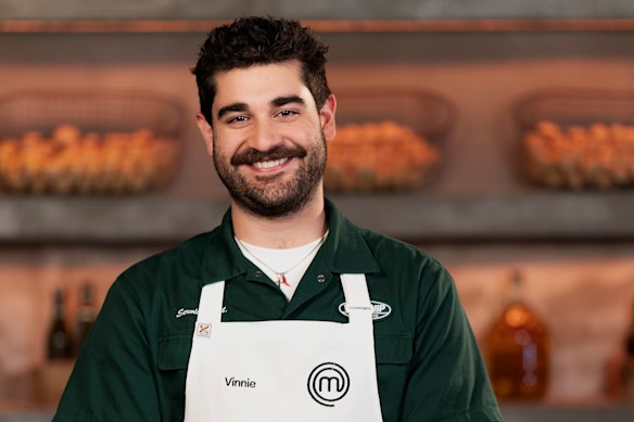 Vinnie in MasterChef mode.