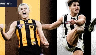 Two forwards, two mindsets: The contrasting philosophies driving the Hawks and Magpies