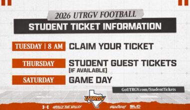 UTRGV Athletics Unveils New Student Ticket Timeline for Football