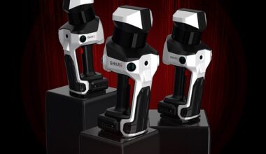 A product shot of the three C10 SLAM scanners