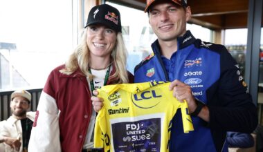 Demi Vollering and Max Verstappen meet at the Dutch GP