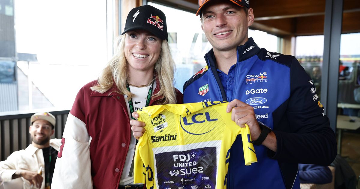 Demi Vollering and Max Verstappen meet at the Dutch GP