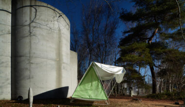 Tato Architects’ Arc Tent combines a hammock and outdoor shelter
