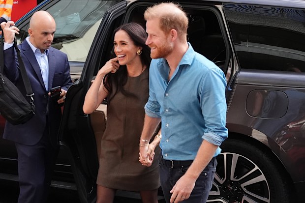 MELBOURNE, AUSTRALIA - APRIL 16: Meghan, Duchess of Sussex, and Prince Harry, Duke of Sussex arrive for a visit to batry Australia, a mental health engagement program at Swinburne University of Technology on April 16, 2026 in Melbourne, Australia. The Duke and Duchess of Sussex are on a four-day visit to Australia, with engagements across Melbourne, Canberra and Sydney. (Photo by Jonathan Brady/PA Wire-Pool/Getty Images)