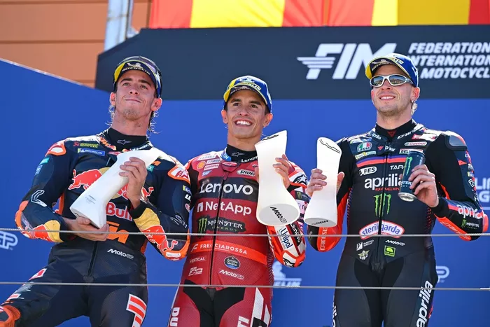 Pedro Acosta, Red Bull KTM Factory Racing, Marc Marquez, Ducati Team, Marco Bezzecchi, Aprilia Racing