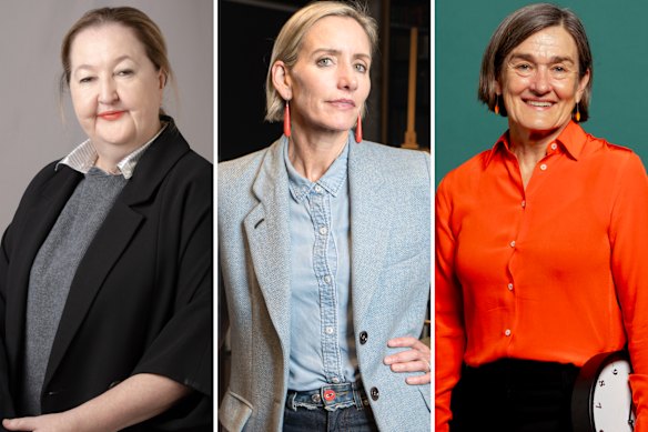 (From left) Outgoing Powerhouse Parramatta boss Lisa Havilah, and newly appointed interim chief executive Abbie Galvin, and strategic adviser Louise Herron.