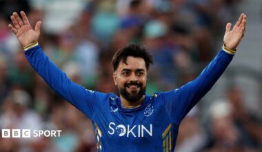 Will Jacks and James Vince of MI London Men walk out to open the batting during The Hundred match between MI London Men and SunRisers Leeds Men at The Kia Oval