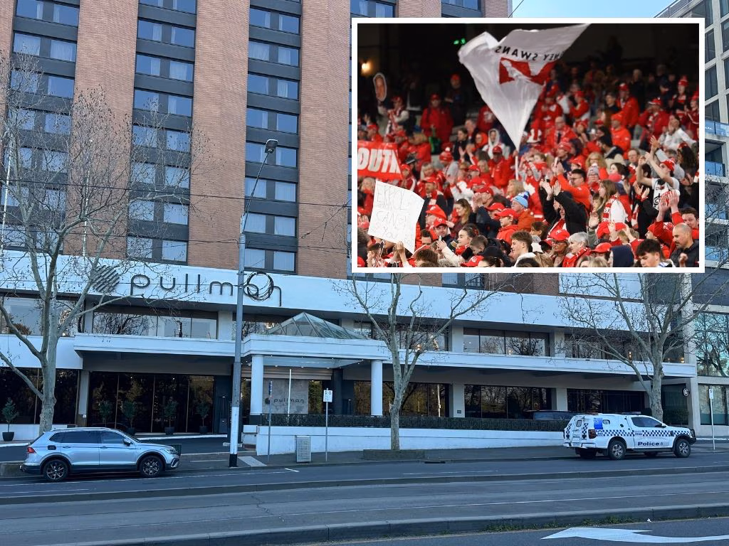 Woman spotted ‘hysterical’ in hotel foyer amid Swans sexual assault allegations - Herald Sun
