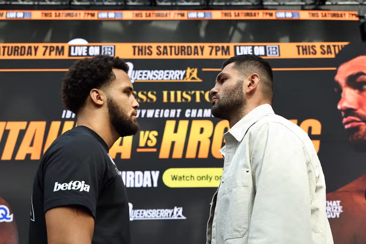 Moses Itauma and Filip Hrgovic face off ahead of their fight