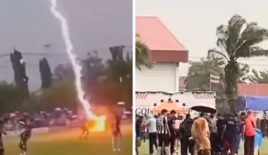 Footballer killed in tragic lightning strikes which injure many more during match in Thailand