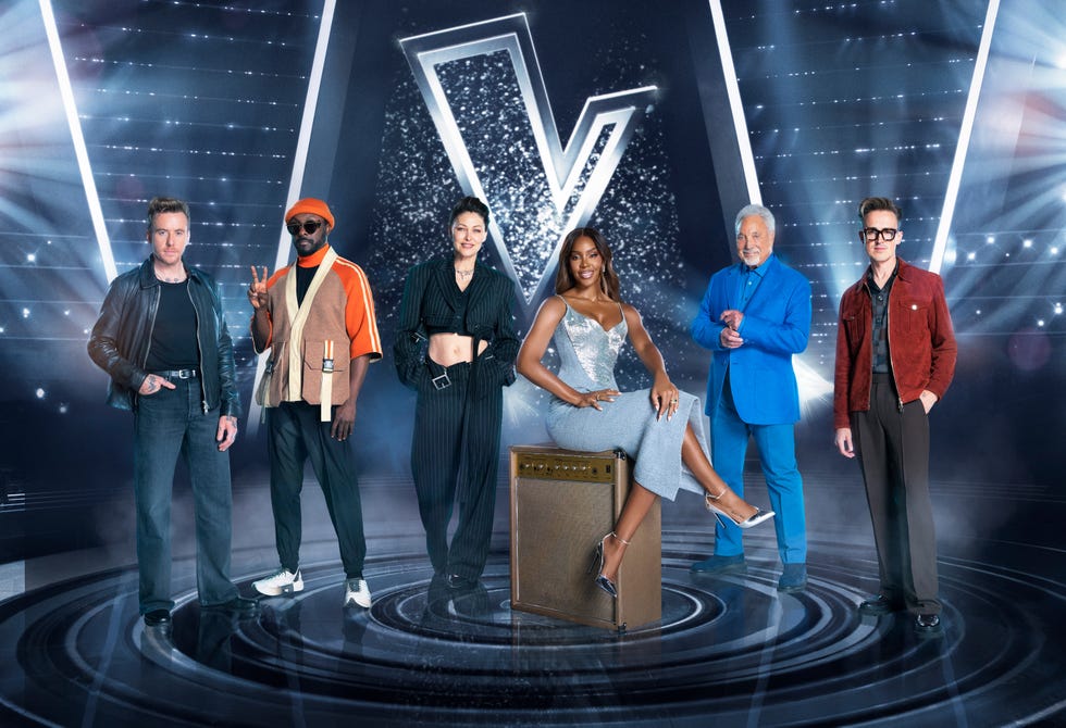 Danny Jones, Will.i.am, Emma Willis, Kelly Rowland, Sr. Tom Jones, Tom Fletcher, The Voice UK 2026 danny jones, william, emma willis, kelly rowland, sr tom jones, tom fletcher, the voice uk 2026