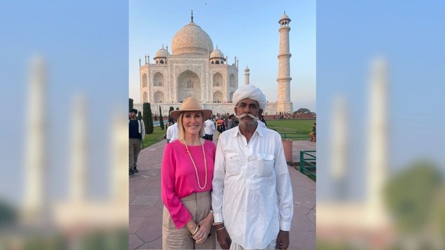 Kay McGrath returned to the Taj Mahal alone after Richard’s death, revisiting the last place they had been together.