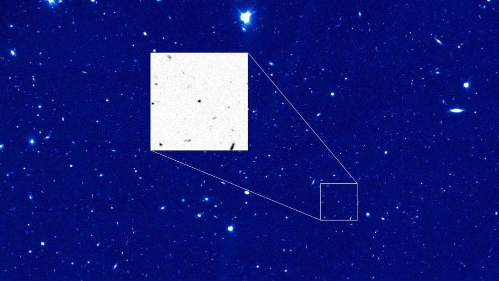 Researchers found this image of comet 28P/Neujmin in the archives of Japan's Subaru Telescope and its Subaru Prime Focus Camera (Suprime-Cam). It turned out to be from almost the perfect angle to study the comet from. It's a naked comet without a coma, and these lucky observations gave astronomers a great look at its surface. Image Credit: NAOJ