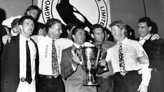 Collingwood's 1990 premiership team.