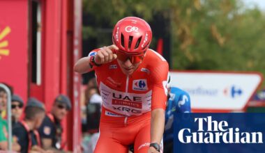 Tadej Pogacar battles back from scare on descent to win stage six of Vuelta a España | Vuelta a España