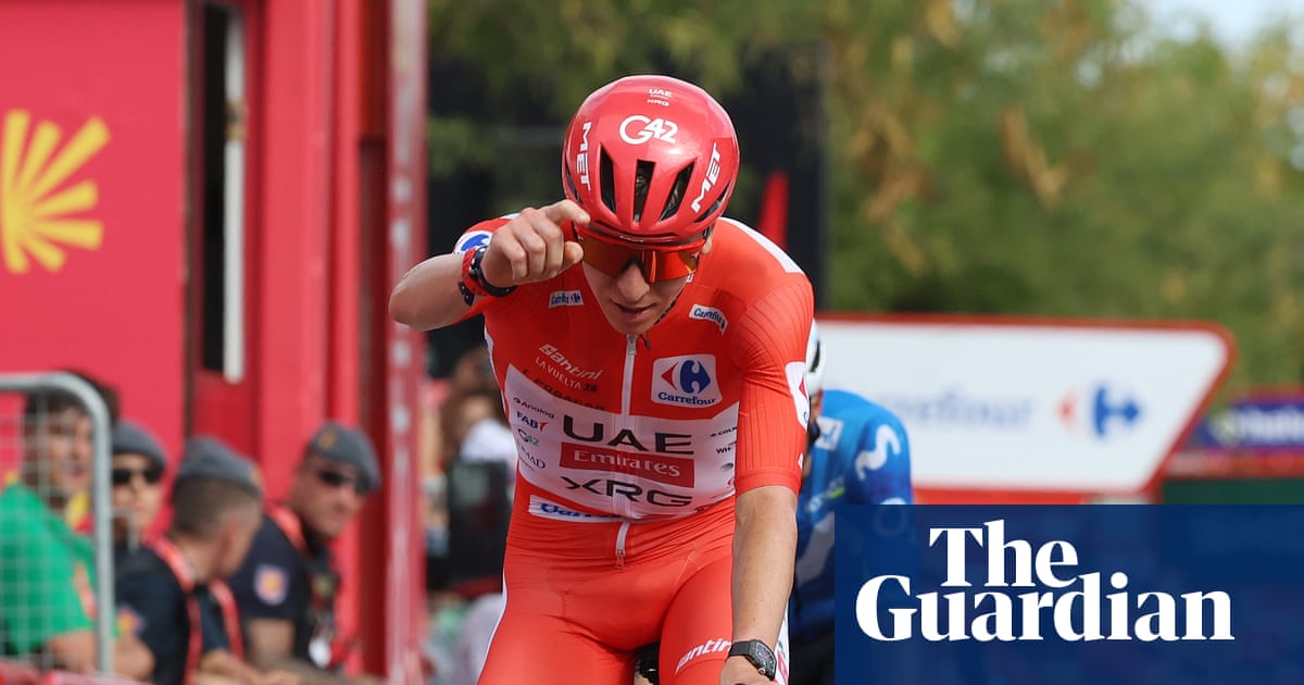 Tadej Pogacar battles back from scare on descent to win stage six of Vuelta a España | Vuelta a España