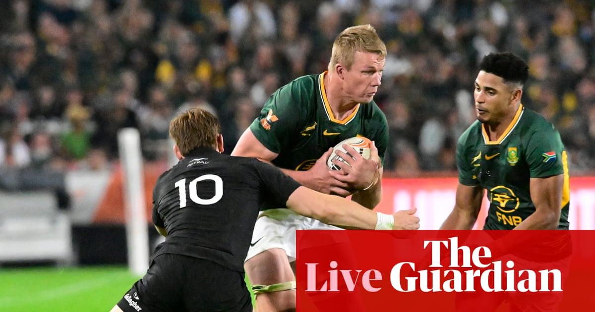 South Africa v New Zealand: rugby union second Test – live | Rugby union