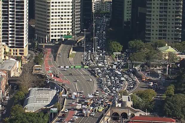 Road closures are in place and significant delays are expected.