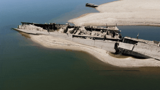 Nazi wrecks emerge as drought grips Europe’s great rivers