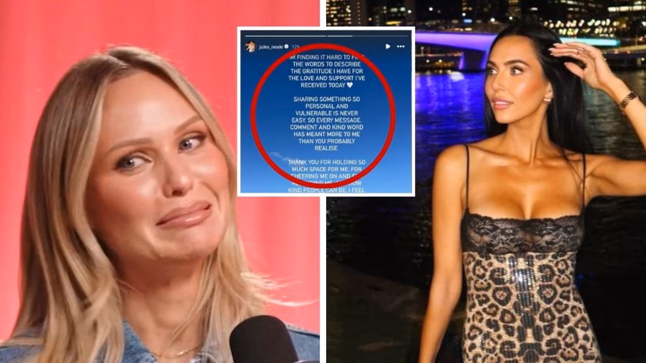 Jules Neale responds with social media statement after Tess Crosley speaks publicly for first time