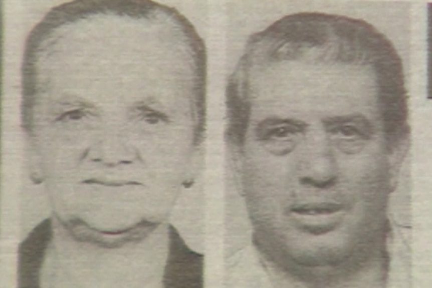 A black and white photo of a man and woman in a newspaper